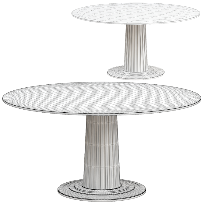 Elegance Marble Dining Table 3D model image 2