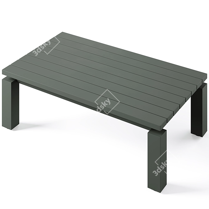 Modern Metal Outdoor Coffee Table 3D model image 4