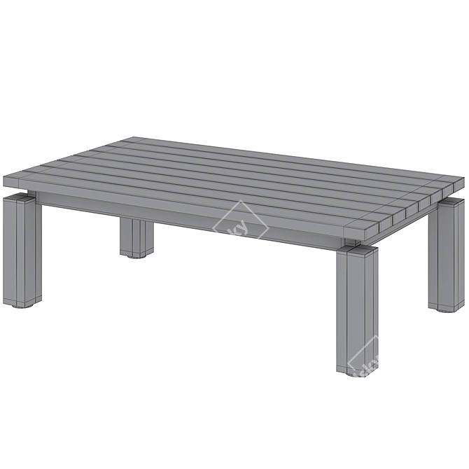 Modern Metal Outdoor Coffee Table 3D model image 5