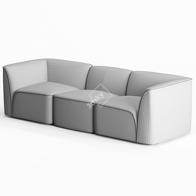 Natural-inspired Flora Sofa 3D model image 4