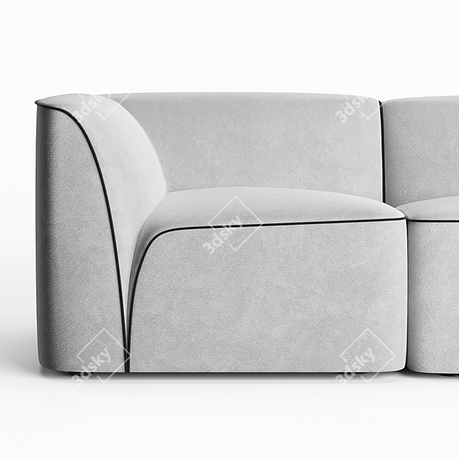 Natural-inspired Flora Sofa 3D model image 6