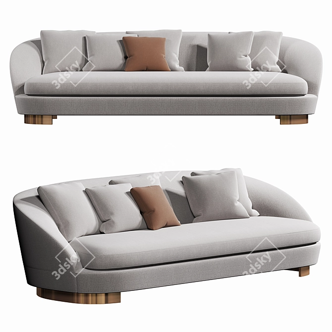 Elegant and Chic: Jacques Sofa 3D model image 1