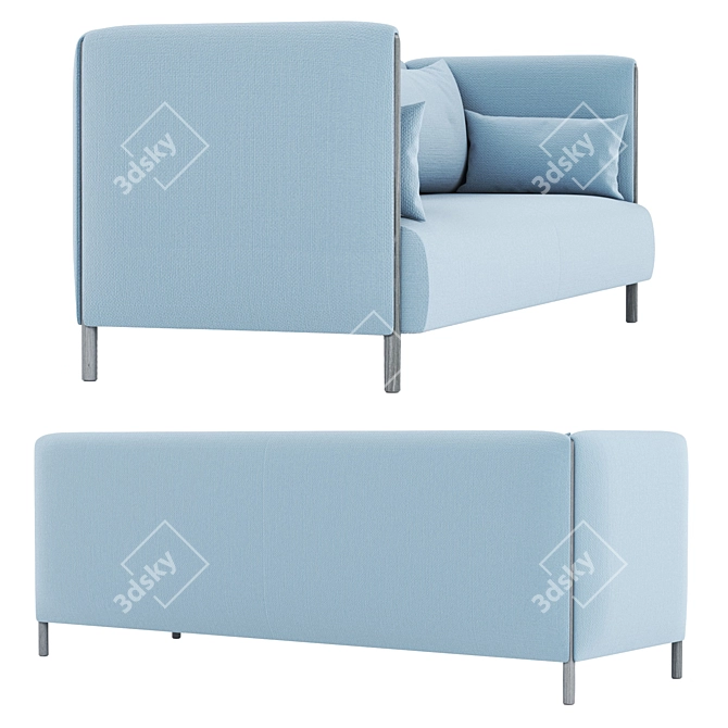 Modern ColourForm Two-Seater Sofa 3D model image 2