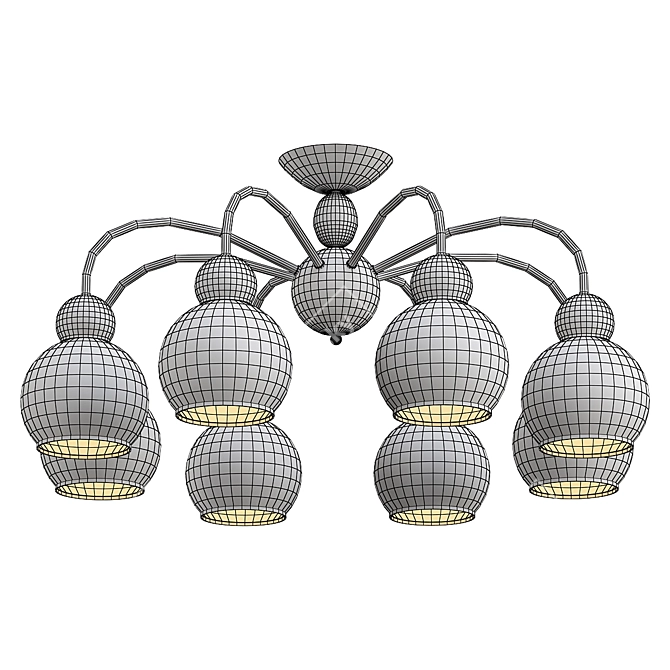 Elegant Fabia Ceiling Chandelier 3D model image 2