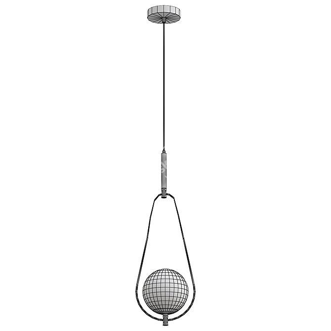 Stylish Globo Pendant Light 3D model image 2