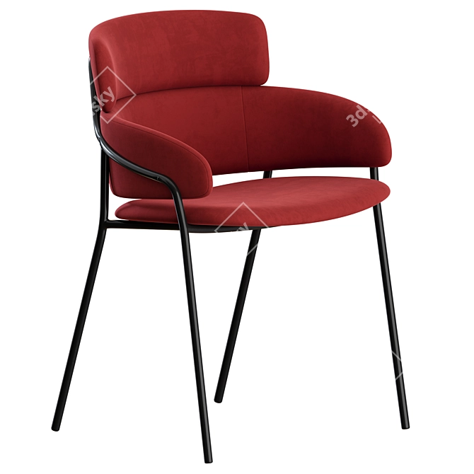 Sleek Modern Strike Chair 3D model image 1