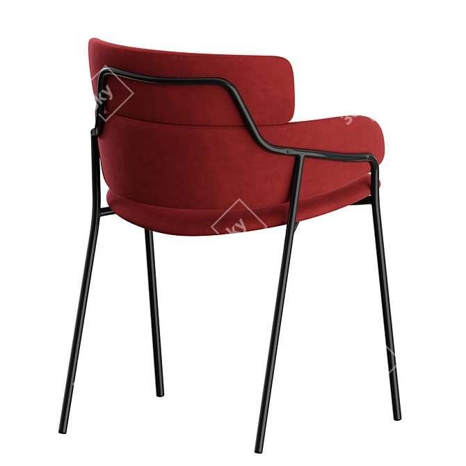 Sleek Modern Strike Chair 3D model image 6