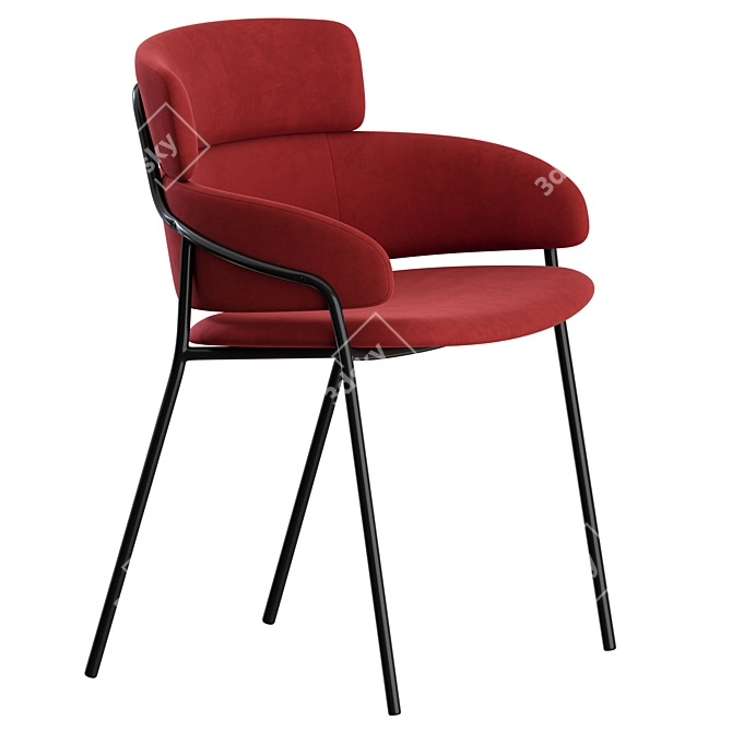 Sleek Modern Strike Chair 3D model image 7