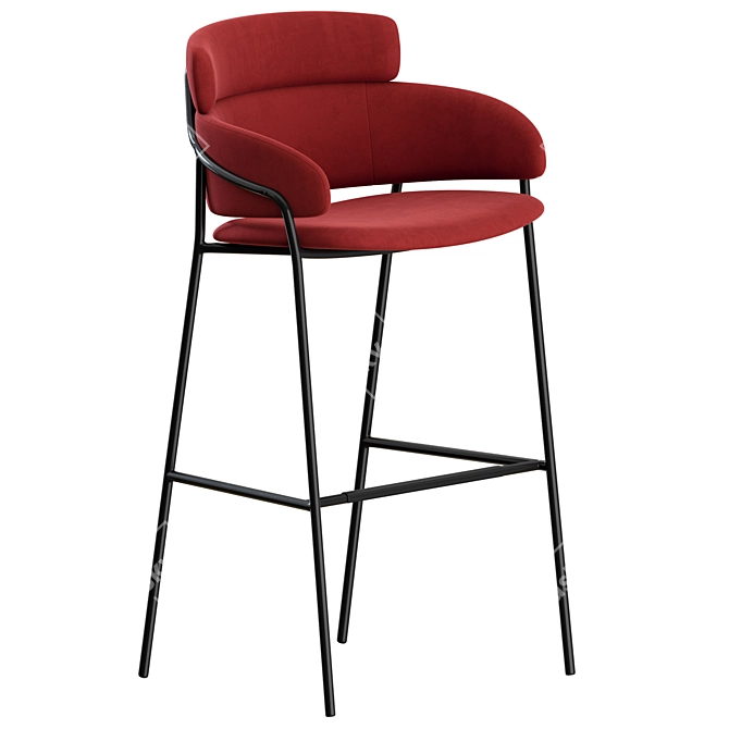 Elegant Strike Stools: Sleek Design, Superior Comfort 3D model image 1