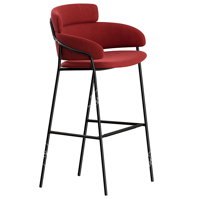 Elegant Strike Stools: Sleek Design, Superior Comfort 3D model image 6