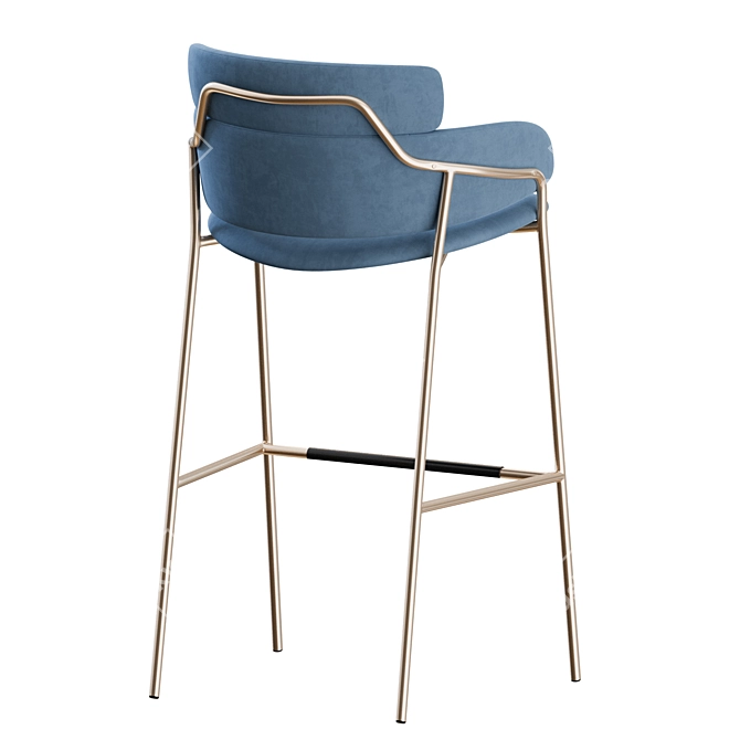 Elegant Strike Stools: Sleek Design, Superior Comfort 3D model image 7