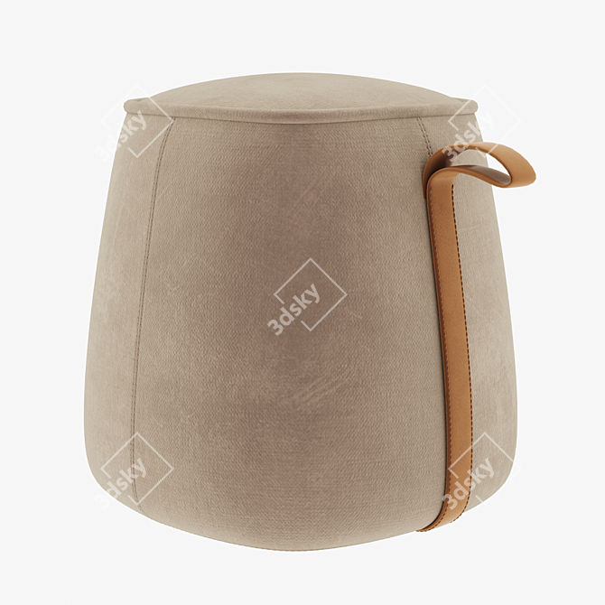 Elegant Mullerton Stool: Fabric and Leather 3D model image 2