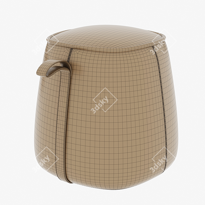 Elegant Mullerton Stool: Fabric and Leather 3D model image 4