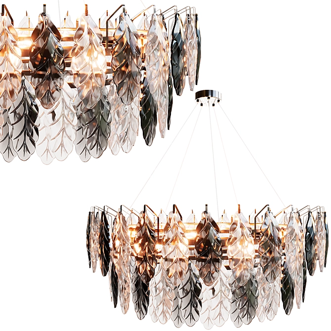 Elegant Crystal Chandelier 3D model image 1