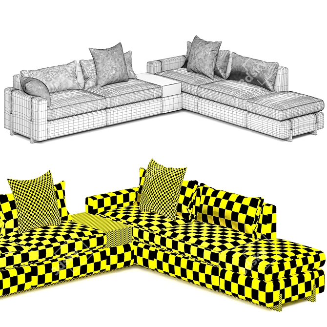 Modular Mario Sofa 3D model image 4