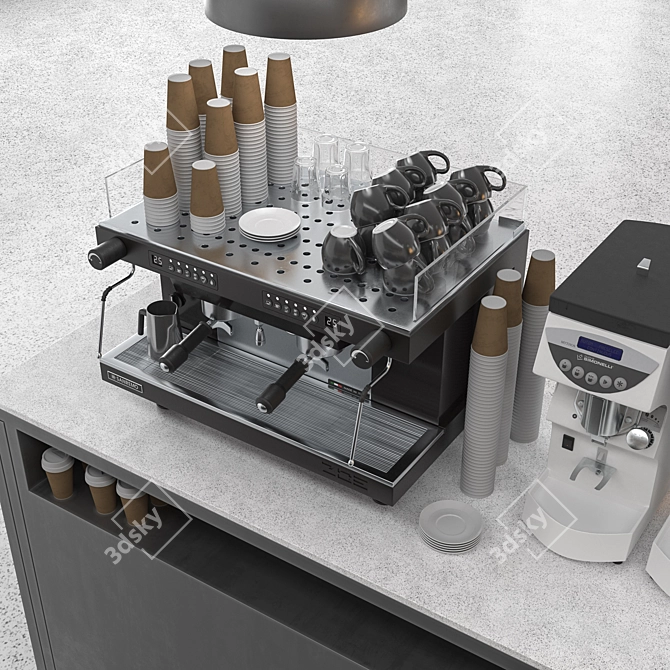 Coffee Shop 05: FBX Export, Centimeter Units 3D model image 3