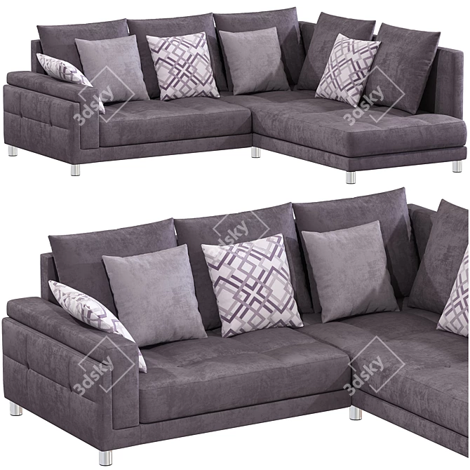 BEATE Corner Sofa: Modern, Stylish, and Spacious 3D model image 1