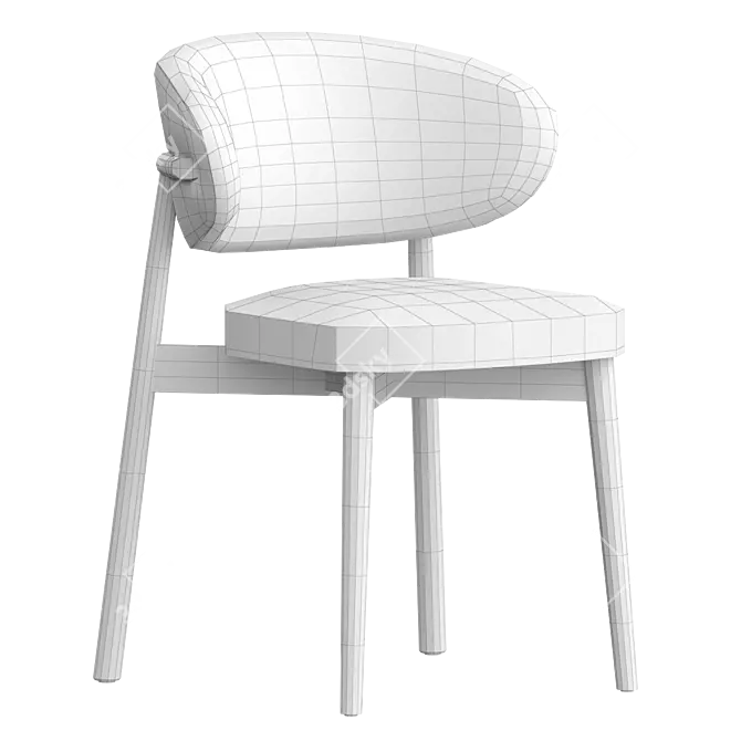 Oleandro Chair: Modern Wood Elegance 3D model image 4