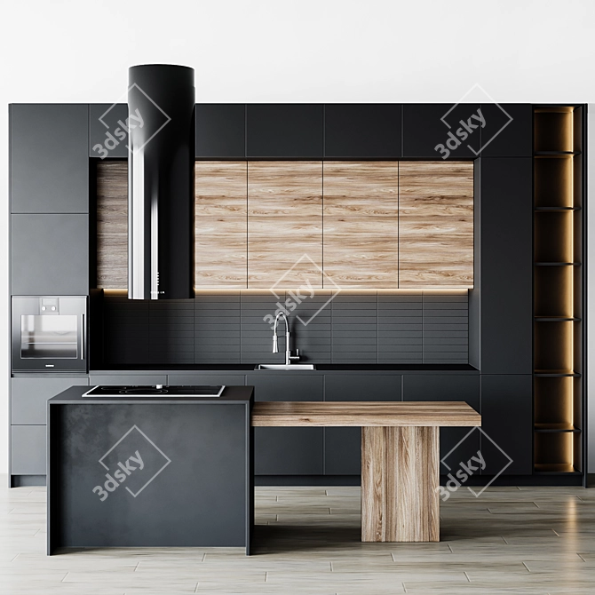 Italian Style Kitchen Set 3D model image 1