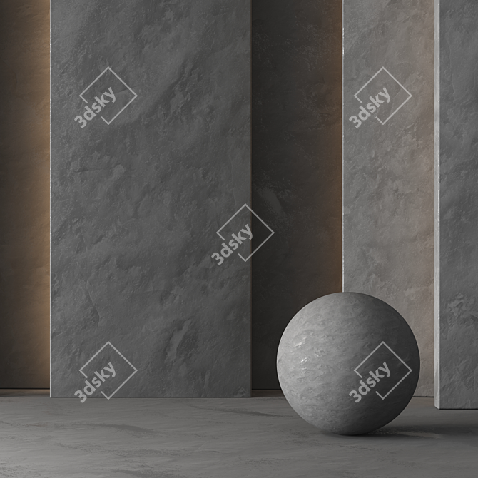 Seamless Lime Plaster: High-resolution 6K+ Texture 3D model image 4