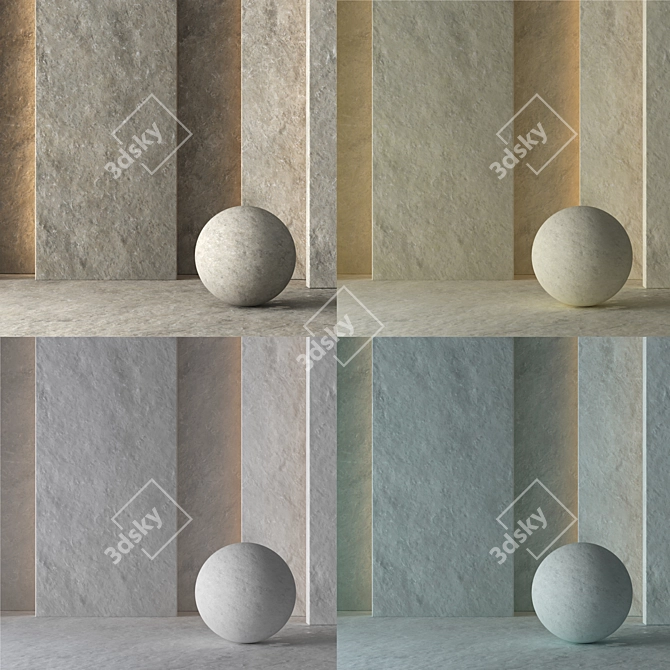 Sloppy Plaster 8K+ 4 Variation 3D model image 1