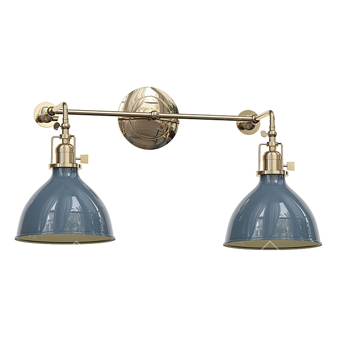 Vintage Charm 2-Light Sconce 3D model image 1