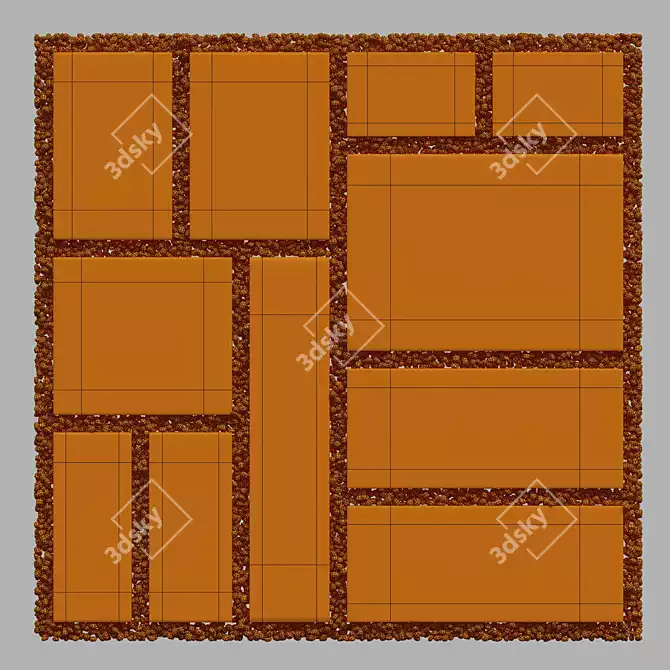 Pebble Paving Tile - Smooth, Textured, High-quality 3D model image 7