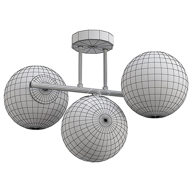 Elegant Rivoli Lovisa Chandelier 3D model image 2