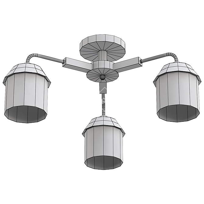 Sleek Vimi H Ceiling Light 3D model image 2