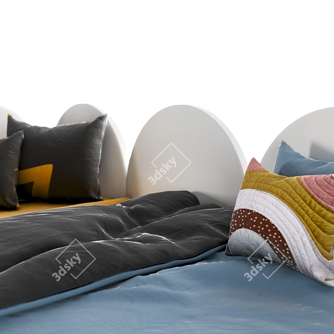 Happy Color Corner Bed Set 3D model image 4