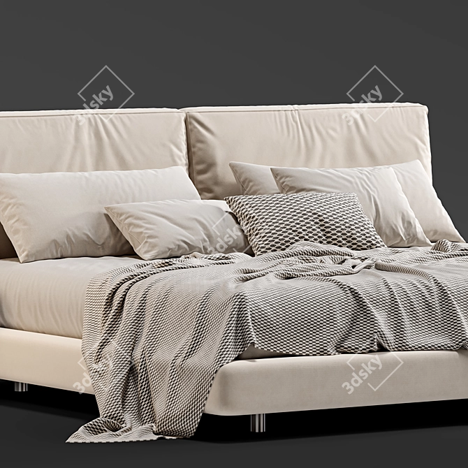 Modern OZIUM Bed: Elegant Design 3D model image 5