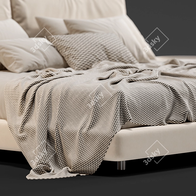 Modern OZIUM Bed: Elegant Design 3D model image 6