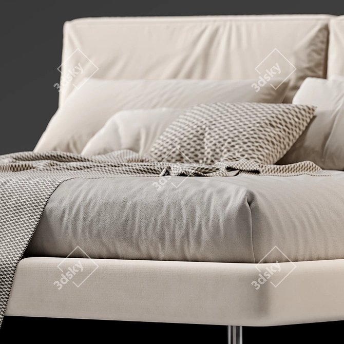 Modern OZIUM Bed: Elegant Design 3D model image 1