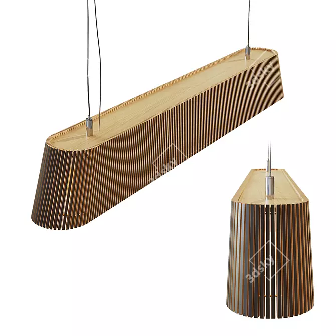 Sleek Owalo 7000 Pendant: Finnish Elegance 3D model image 2