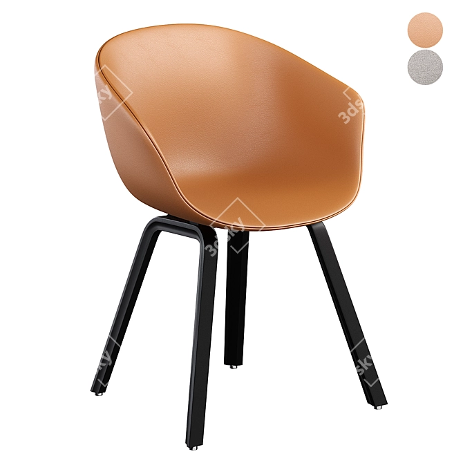 Hay About A Chair AAC23 - Modern Scandinavian Design 3D model image 2