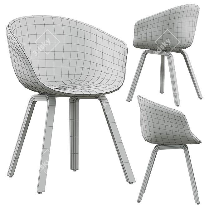 Hay About A Chair AAC23 - Modern Scandinavian Design 3D model image 4