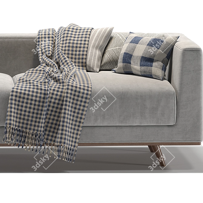 Modern 2 Seater Sofa: Tyrell 02 3D model image 2