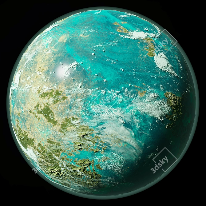 Exoplanet Collection: Variety of Textures 3D model image 3