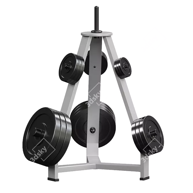 2017 Bench Press Barbell - V-ray Render (3Ds Max 2017, OBJ, FBX) 3D model image 5