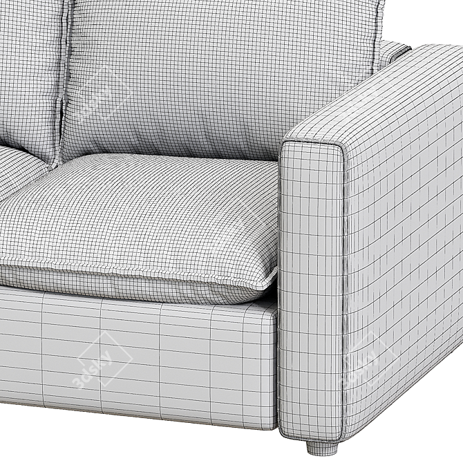 Lotus Deep Low Grande Sofa: Luxurious Comfort in a Stylish Design 3D model image 3