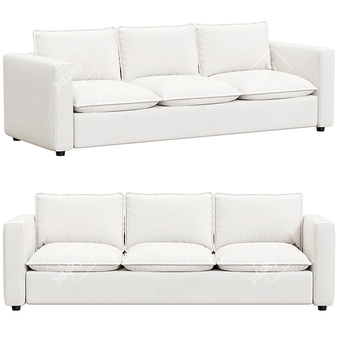 Lotus Deep Low Grande Sofa: Luxurious Comfort in a Stylish Design 3D model image 4