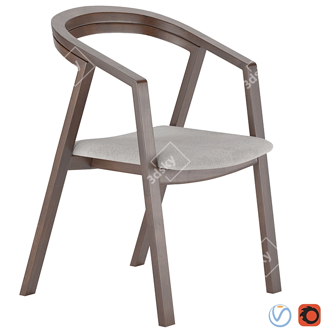 Modern UU Miyazaki Chair 3D model image 1