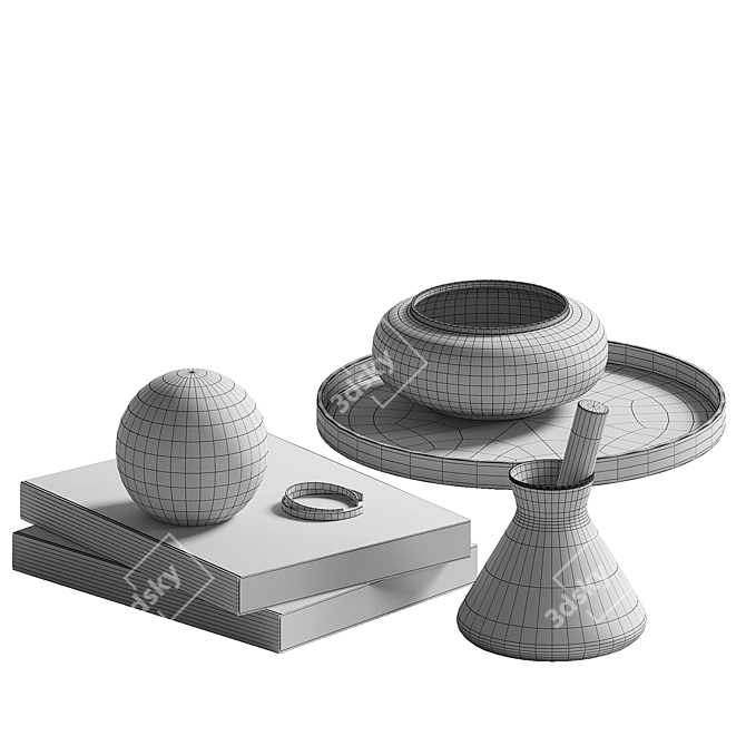 Elegant Coffee Table Set 12 3D model image 3