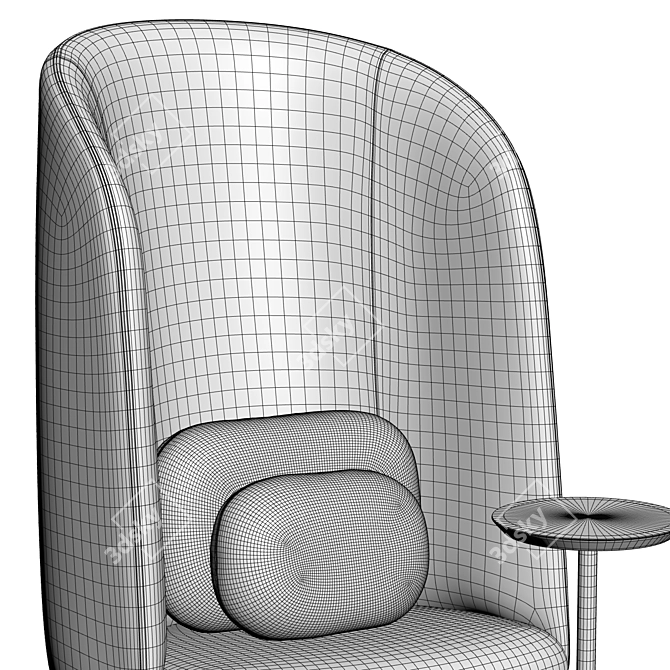 Cozy Nest XL Chair: Ultimate Comfort for Relaxation 3D model image 3