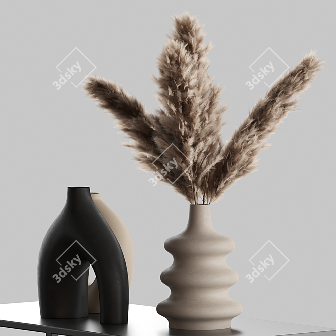 Zara Pampas Decor Set 3D model image 2