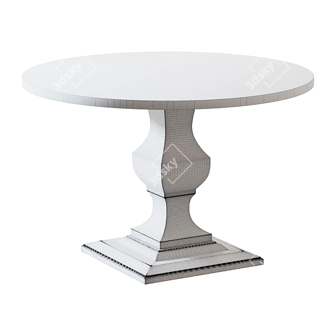 Elegant Barnsley Dining Table 3D model image 3