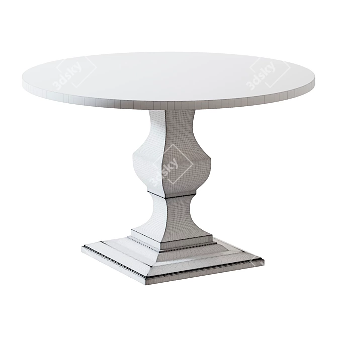 Elegant Barnsley Dining Table 3D model image 5