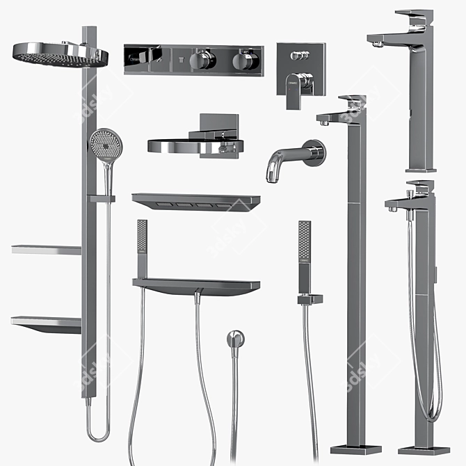 Hansgrohe Rainfinity Metropol Set: Ultimate Shower Experience 3D model image 6