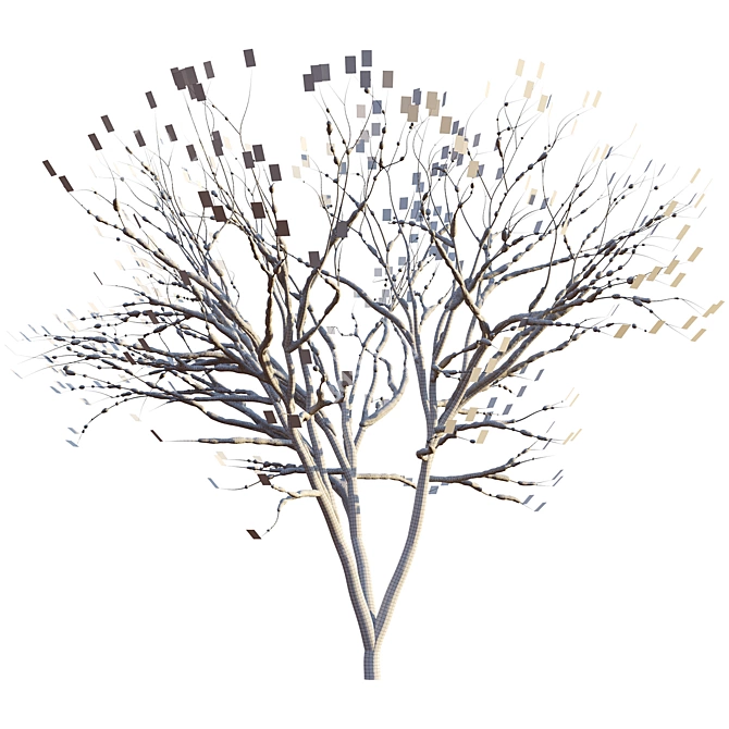 Frosty Arbor: Snow Tree 3D model image 2