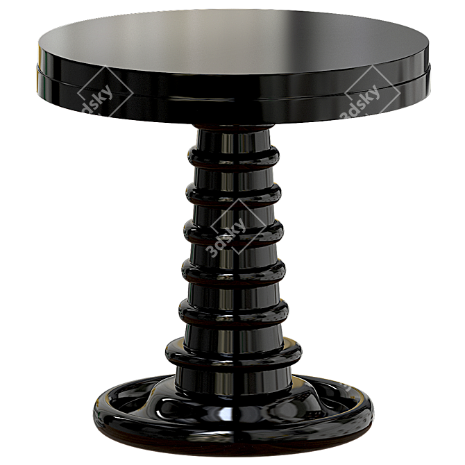 Elegant Bombay Button Painted Table 3D model image 3